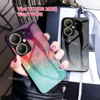 2023 Vivo Y27 4กรัม Y78 5กรัมเคสโทรศัพท์กระจกเทมเปอร์สำหรับ Vivo Y27 Y78 Y 27 78 VivoY78 VivoY27 27Y 78Y 4กรัม5กรัม2023ปลอกกันกระแทกเคสประกบหลังแบบแข็งบาง