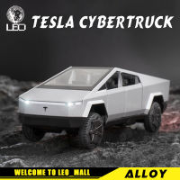 LILEO Hot Scale 132 Tesla Cybertruck รถกระบะโลหะ Diecast ของเล่นรถรุ่นรถบรรทุกสำหรับเด็กเด็กยานพาหนะงานอดิเรก