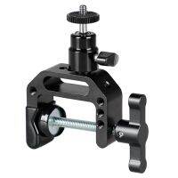 Heavy-Duty C Clamp Grip with 1/4Inch -20 Ball Head Support Holder (Black Locking Knob)