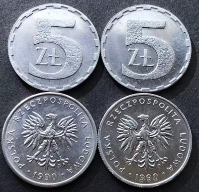 เหรียญโปแลนด์5 Zt เหรียญ1990S รุ่นยุโรป100% เหรียญใหม่20Mm