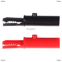 Super 2pcs PUSH button Type คลิปป้องกันจระเข้เต็มรูปแบบสำหรับมัลติมิเตอร์มืออาชีพ