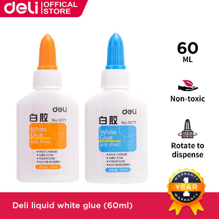 Deli Liquid White Super Glue 40ml/60ml 9071/9070 1Pc Lazada PH