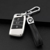 [A Car Home] Soft TPU รถ Remote Key Case Cover Holder Shell Fob สำหรับ Volkswagen VW Magotan Passat B8 Golf สำหรับ Skoda Superb A7อุปกรณ์เสริม