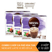 Combo 3 hộp cà phê hòa tan NESCAFÉ Latte vị SOCOLA 3 x 10 gói x 24g