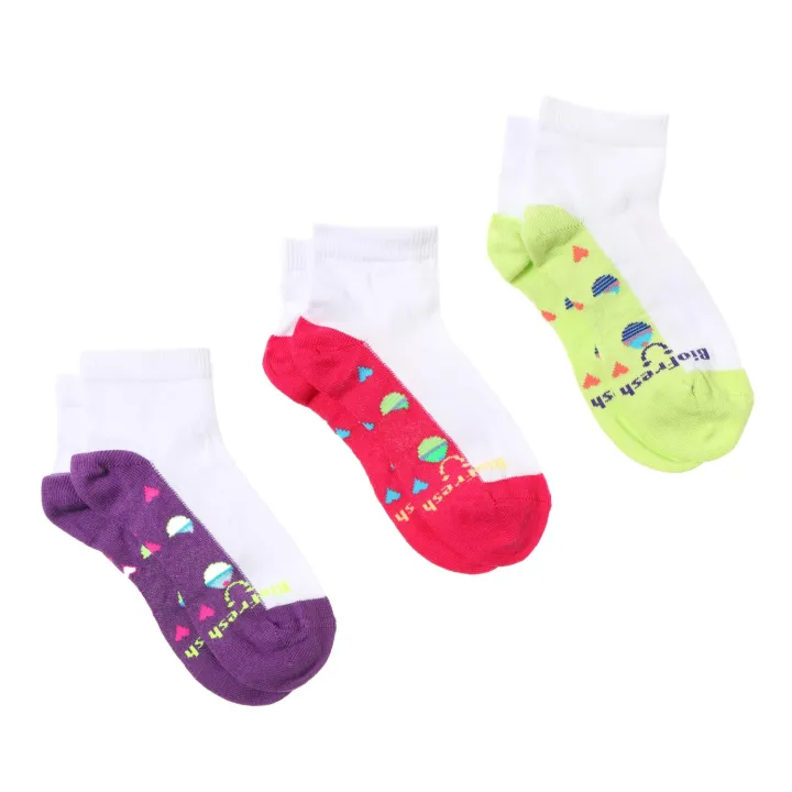 BioFresh Girls Casual Ankle Socks 3-Pair Set | Lazada PH