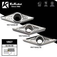 KaKarot 10pcs Carbide Insert VBGT160402 VBGT160404 VBGT160408 อลูมิเนียมเหล็กกลึงเครื่องมือ ผู้ถือเครื่องตัด CNC บาร์คว้าน