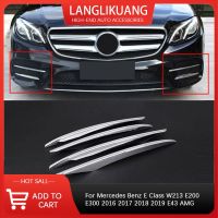 ZR สำหรับ [พร้อมสต็อก] 4ชิ้น ABS โครเมี่ยมด้านหน้าไฟตัดหมอกแผ่นปิดสำหรับ Mercedes Benz E คลาส W213 E200 E300 2016 2017 2018 2019 E43 AMG อุปกรณ์เสริมในรถยนต์