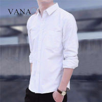 VANAQเสื้อผู้ชายแขนยาวฤดูใบไม้ผลิและฤดูใบไม้ร่วงฉบับภาษาเกาหลีTREND 2020newชายหนุ่มกลาง-อายุอ๊อกฟอร์ดหมุนเสื้อเชิ้ตลำลอง