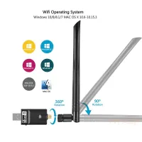 1300Mbps USB Wifi Adapter Dual Band 2.4GHz/5GHz Bluetooth 5.0 6dBi Antenna Wi-Fi BT Network Card For Win 10/MAC OS