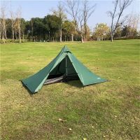 Double Layer Portable Waterproof Pyramid Tent Single Person Ultralight Rodless All Weather Outdoor Hiking Hunting Camping Tent