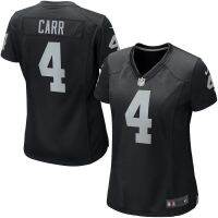 ชุดกีฬาสำหรับผู้หญิงลายลาสเวกัสไรเดอร์รักบี้4 # Derek Carr Jersey