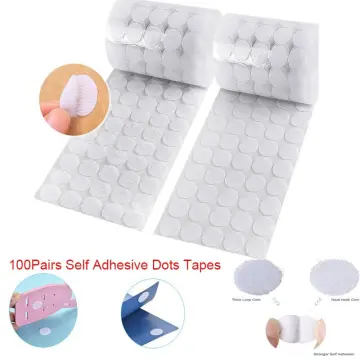 100Pairs Self Adhesive Fastener Tape Dots 10/15/20/25/30mm Strong Glue  Magic Sticker Disc White Black Round Coins Hook Loop Tape