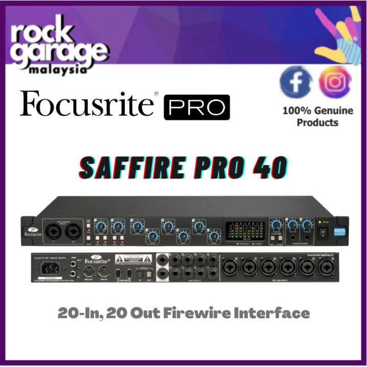 Interface　Saffire　Firewire　20　out　20-in,　40　Pro　Focusrite　Lazada