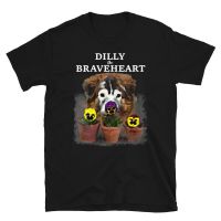 Fashionable Best Selling Holiday Gift Hip Hop Womens Dilly The Braveheart Blind Rescue Saint Bernard Dog V-Neck T Shirt