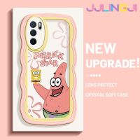 Jjlingji เคสสำหรับ OPPO ปลาดาวแพททริก A54s A16s A16ลายการ์ตูนมาการองเคสมือถือกันกระแทกแบบใสนิ่มโปร่งใสลายกล้องถ่ายรูปสร้างสรรค์เคสซิลิกาเจลฝาครอบป้องกัน