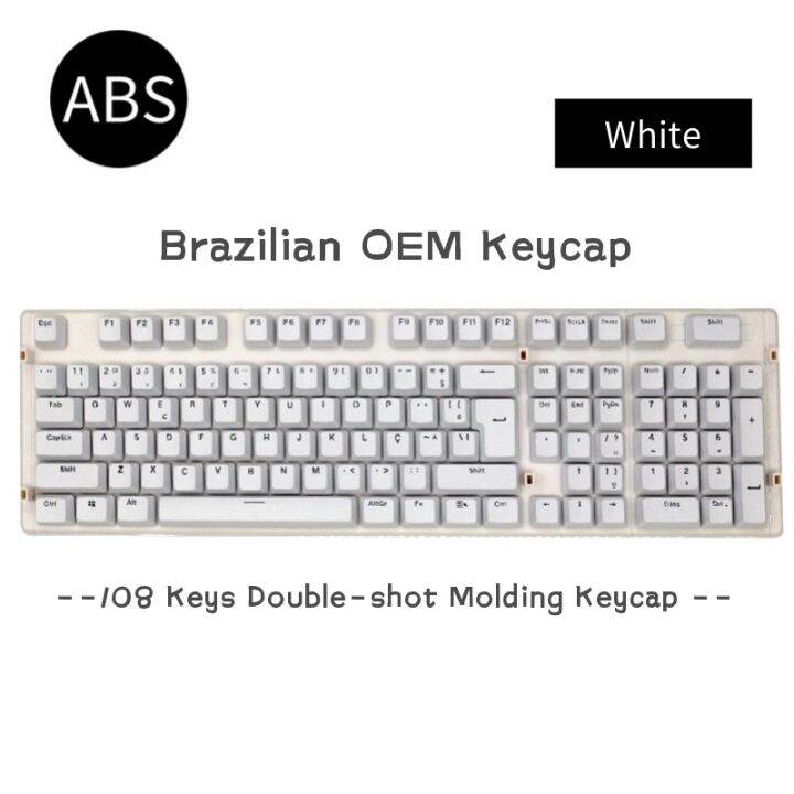 [HOT BEI SAKE] 108 Keys Abnt2 Layout Keycaps For Gaming Mechanical ...