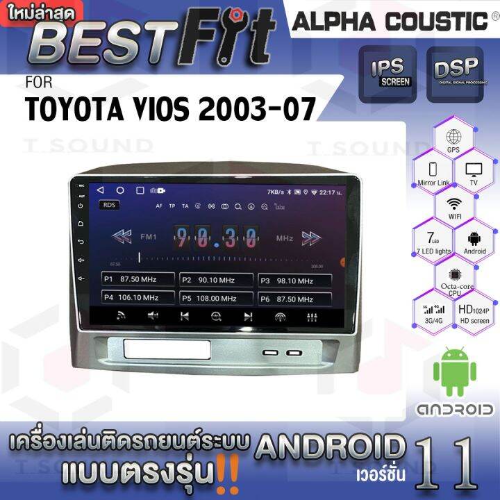 alpha-coustic-จอแอนดรอย-ตรงรุ่น-toyota-vios-ระบบแอนดรอยด์v-12-ไม่เล่นแผ่น-เครื่องเสียงติดรถยนต์