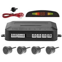 Parking Sensors For Vehicles Car Parking Sensor System With 4 Sensors Radar Kit Wireless Reverse Backup LCD Alarm Buzzer Alarm Systems  Accessories