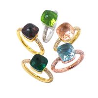 Classic Water Droplets Candy Style Ring 22 Kinds Of Color Green Red Blue Crystal Drop Rings For Women Fashion Jewelry(DJ1313)