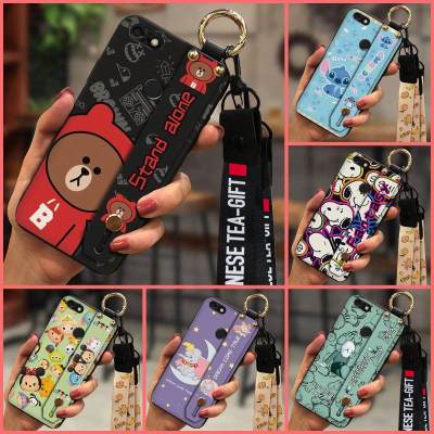 Lanyard Phone Holder Phone Case For Huawei Enjoy 7/Y6 Pro 2017/P9 Lite mini Waterproof Cartoon Soft Case Anti-dust New