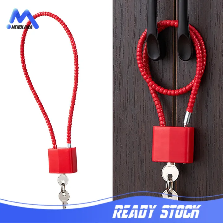 menolana 3 Digit Padlock Cable Luggage Locks for Small Fences Gate