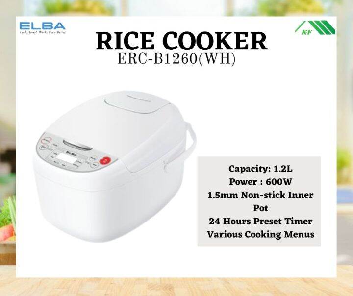 ELBA RICE COOKER ERGB1260(WH) Lazada