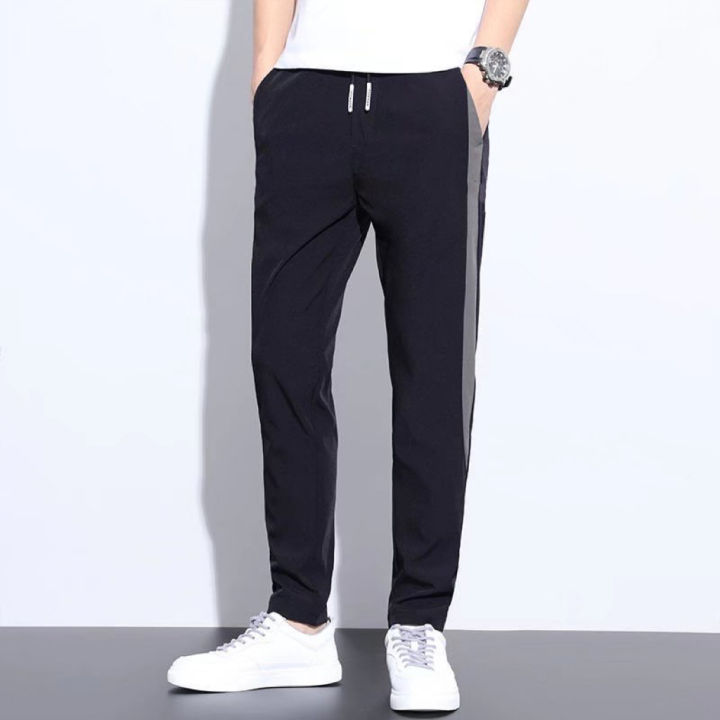 Men's Pants Plain Fashion Trend Korean Style Pants For Men Pocket with ...