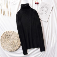 Stretch Women Sweaters Turtleneck Pullovers Soft Shirt Long Sleeve Korean Slim Sweater  Autumn Winter Black Jumpers Female