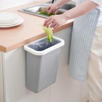 Trash Can Thicken Kitchen Countertop Plastic Storage Desktop Clean Cabinet Door Hanging Trash Can Large