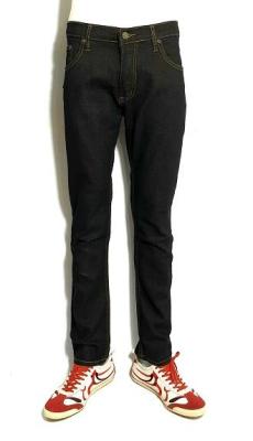 jeans กางเกงขายาว กางเกงยีนส์ขายาว ผู้ชาย กระบอกเล็ก ลาย NUDDIE เป้าซิป ผ้ายืด สียีนส์เข้ม Size 28-36