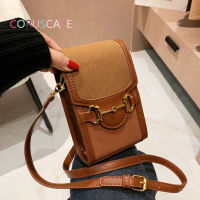 New Womens Shoulder Bag Fashion Harajuku Solid Color PU Frosted Metal Buckle Messenger Bag High Quality Female Mobile Phone Bag