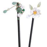 【CW】 Hair Pin Stickflower Bun Chopsticks Chinese Sticks Buns Headdresshairpin Hanfu Accessories Woodenbarrettes Japanese Asian Fork