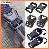 WENKEN 1/2pcs 3รูปแบบ หัวเข็มขัดปลดด้านข้าง ฮาร์ดแวร์คู่ ปรับได้ปรับได้ ล็อคสร้อยข้อมือ paracord ที่มีคุณภาพสูง พลาสติกสีดำ สายรัดกระเป๋า เครื่องมือกลางแจ้งสำหรับกิจกรรมกลางแจ้ง