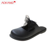 AOKANG Dép Bệt Cho Nữ Giày Nào Có Nơ Trang Trí Và Đế Chống Trượt
