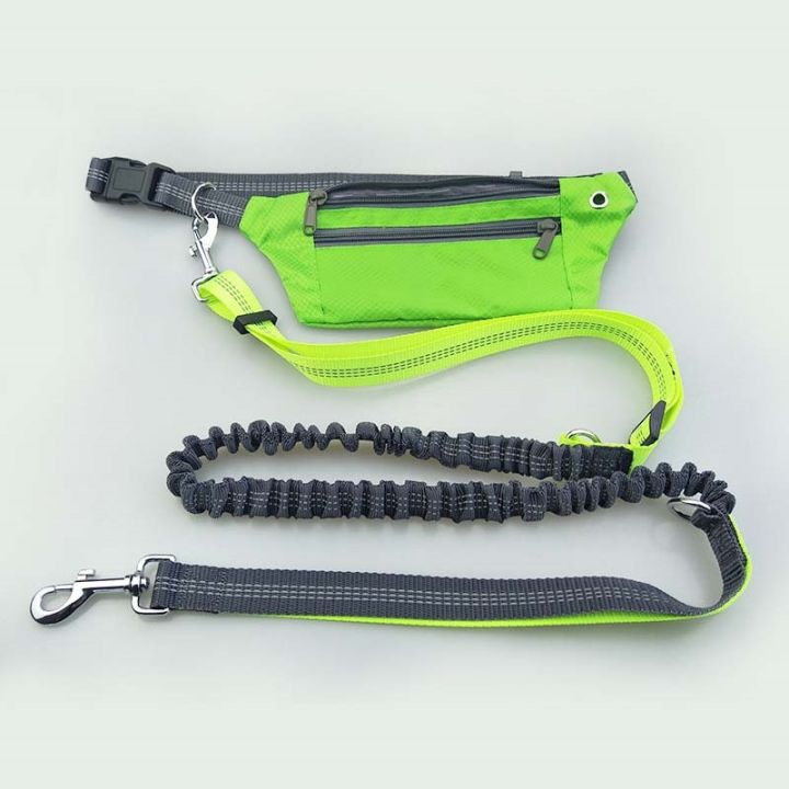 pet-leash-dog-leash-waist-waterproof-pockets-traction-rope-running-belt-elastic-hands-freely-jogging-pull-pet-supplies