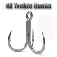 Big Game 4X #6-#50 Anti-Rust Treble Hook Super Sharp Triple Anchor Hooks For Sea Trolling Fishing Saltwater Lure Fishhooks