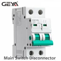 Din Rail 2 เสาสวิทช์หลักฟังก์ชั่น Disconnector Switch Isolator Circuit Breaker 400VAC DP Breaker GEYA GYH8-WIOJ SHOP