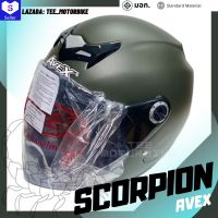 หมวกกันน็อคผู้ใหญ่ เต็มใบเปิดหน้า AVEX รุ่น SCORPION ** สีขี้ม้าด้าน**