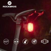 ROCKBROS ไฟท้ายจักรยานสมาร์ทเบรครถยนต์,ไฟท้าย LED MTB IPX6ไฟจักรยาน USB ชาร์จไฟได้