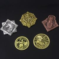 【CW】☌  New Cthulhu Mythos Emblem Necronomicon Coin Keychains Round Demon Steampunk Photo Collection Jewelry