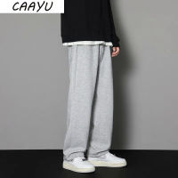 CAAYU Sweatpants Mens กางเกงตรงขนาดใหญ่ชายหลวมสีดำกางเกงลำลอง Streetwear กางเกงกีฬา Joggers Oversize Sports