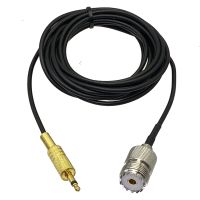 RG174 UHF SO239 Female Jack to 3.5mm 1/8 Mono TS Male plug Connector Crimp RF Coaxial Jumper Pigtail Cable Antenna 6inch 10M