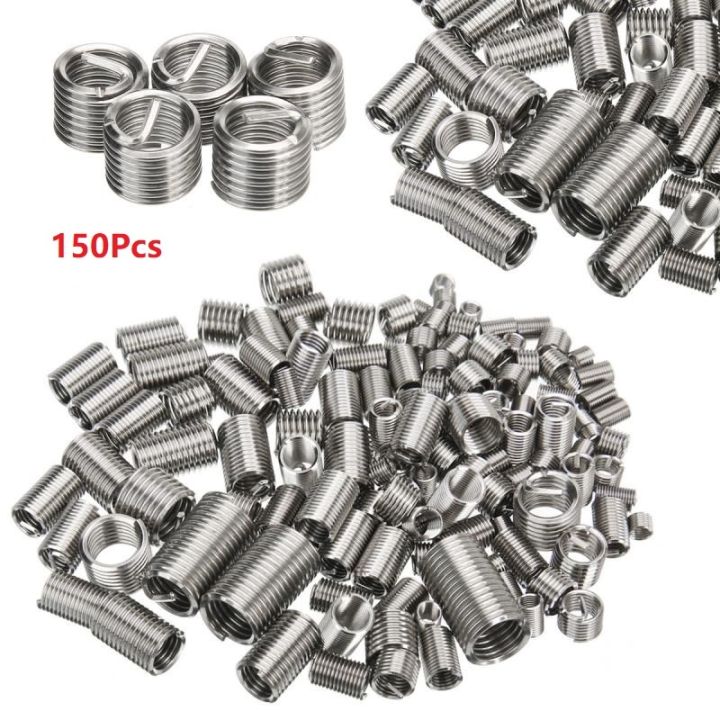 150pcs-m3-m4-m5-m6-m8-thread-repair-insert-kit-set-stainless-steel-helicoil-hardware-fastener-accessories
