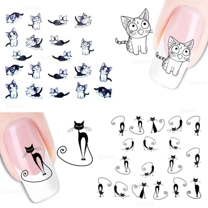 lz-1pc-6-5x5-2cm-water-nail-decals-cat-butterfly-animal-series-diy-nail-art-transfer-sticker-slider-manicure-decor-decorations-tips