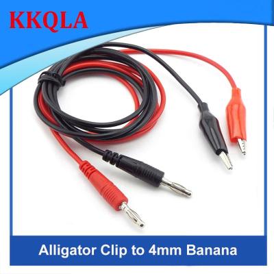 QKKQLA 1M Electrical Test Wire Dual Head 28cm Alligator Clip to 4mm Banana Plug Connector for Test Probe Multimeter Measure