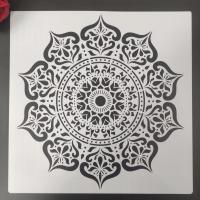 50 x 50 cm size mandala diy stencils wall painting scrapbook coloring engraving album decorative template drawing stencil