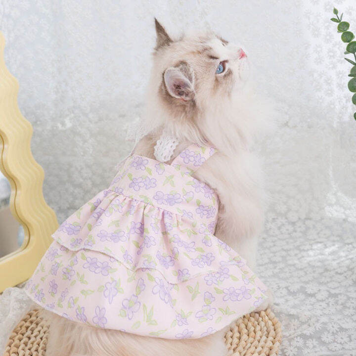 lavender-pet-dress-เดรสสัตว์เลี้ยง-เดรสแมว-ชุดกระโปรงหมา-เสื้อแมว-ชุดสัตว์เลี้ยง