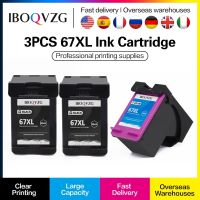 IBOQVZG Remanufactured หมึก67XL อะไหล่สำหรับ HP 67 XL HP67 Deskjet Plus 2732 2755 4152 4155 4158อิจฉา6052 6058