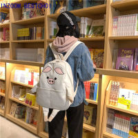 Cute Cat Canvas Backpack Cartoon Women Backpacks for Teenage Girls School Bag Fashion Black Pink Pig Rucksack Mochilas