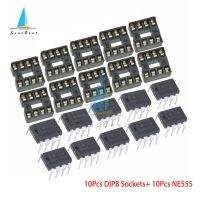 【CW】 20Pcs (10 Each) NE555 NE555P Timer Programming Oscillator Chip  amp; 8 Pin DIP Sockets